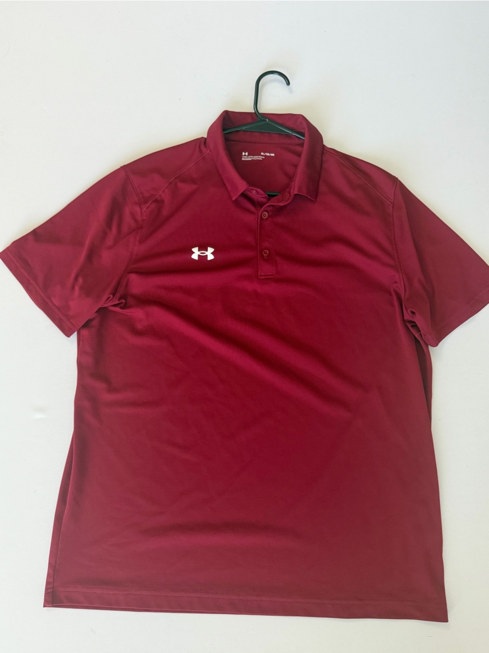 Under Armour Men’s XL Burgundy Performance Polo Shirt Loose Fit Golf